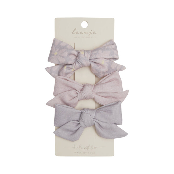 Leevje Haarspangen Lavender Flower Bows