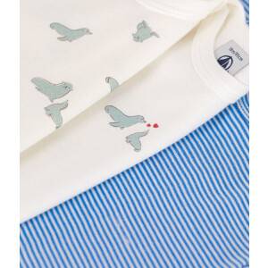 Petit Bateau Kurzarmbody 3er Set Robbe Biobaumwolle