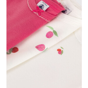 Petit Bateau Kurzarmbody 3er Set Kirschen Biobaumwolle