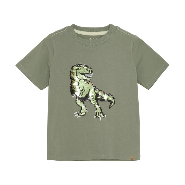 Minymo T-Shirt Dino Wendepailletten