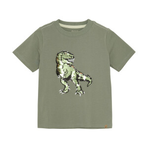 Minymo T-Shirt Dino Wendepailletten