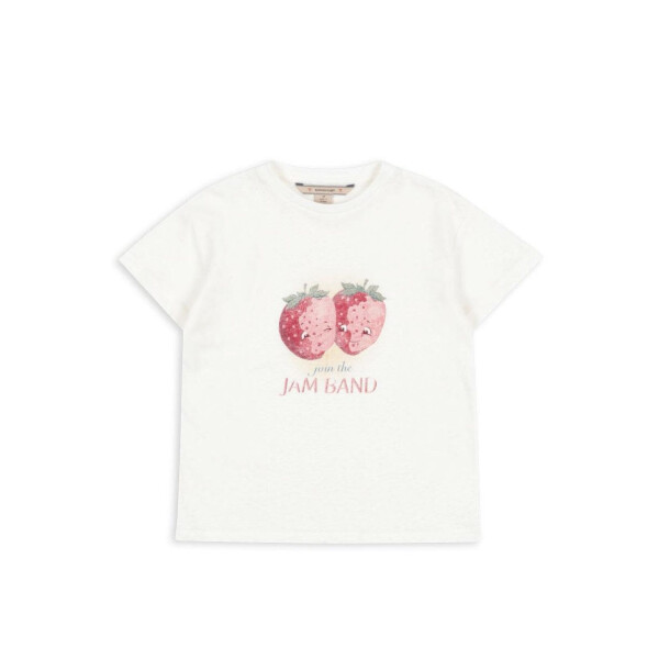 Konges Sløjd T-Shirt Era Strawberry Jam mit Leinen