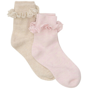 Minymo Socken 2er Set Rüsche