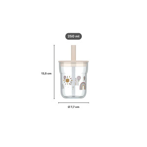 Little Dutch x Mepal Mio Kinder Trinkglas mit Strohhalm 250ml