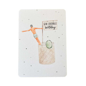 Linda Mundo Postkarte "Gin-credible Birthday"...