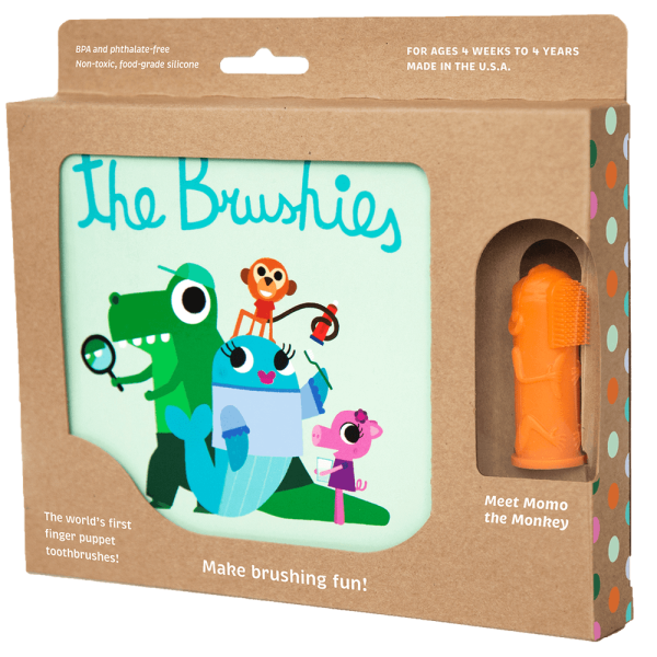 The Brushies Fingerpuppen Zahnbürste + The Brushies Buch