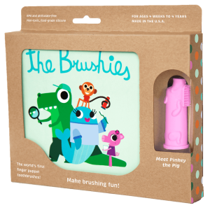 The Brushies Fingerpuppen Zahnbürste + The Brushies Buch