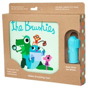 The Brushies Fingerpuppen Zahnbürste + The Brushies Buch
