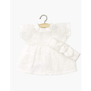 Minikane Kleid mit Stirnband aus Baumwollgaze mit Beutel