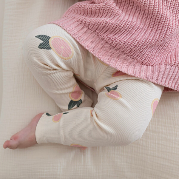 Cosyroots Organic Rib Leggings Little Grapefruits