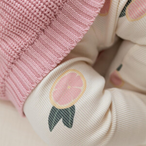 Cosyroots Organic Rib Leggings Little Grapefruits