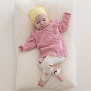 Cosyroots Organic Rib Leggings Little Grapefruits