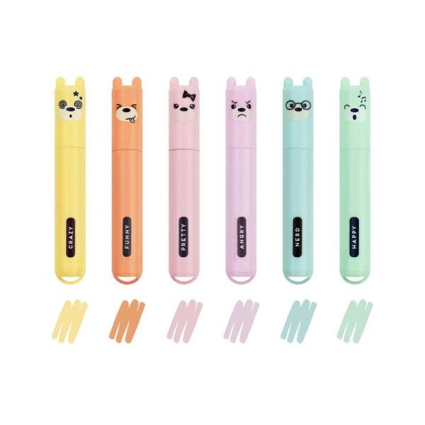 Legami Set mit 6 Mini-Textmarkern - Teddy‘s Style