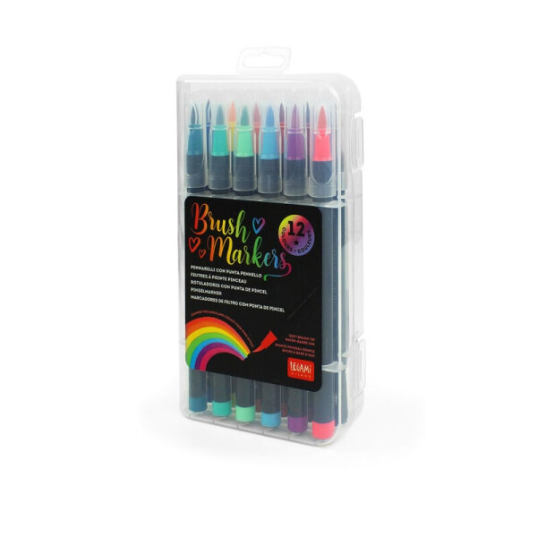 Legami Set mit 12 Pinselstiften - Brush Markers