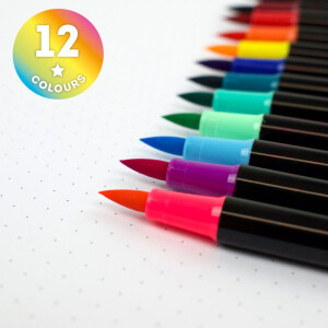 Legami Set mit 12 Pinselstiften - Brush Markers