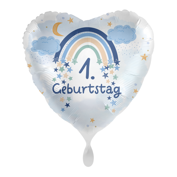 Premioloon Ballon 1. Geburtstag Regenbogen