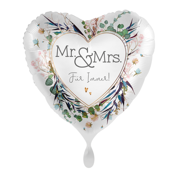 Premioloon Ballon "Mr & Mrs Für immer!"