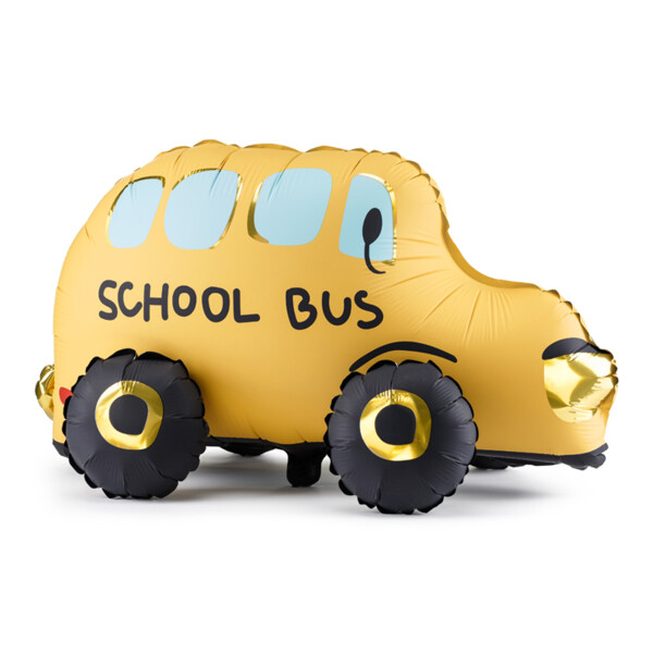 PartyDeco Ballon mit Standfuß School Bus