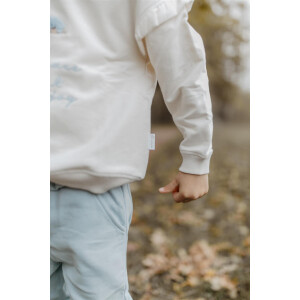Leevje  Oversized Sweatshirt Peace, Love and Joy mit Rüschendetails