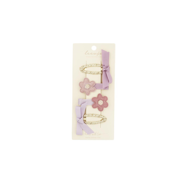 Leevje Haarspangen Lilac Flower and Bow