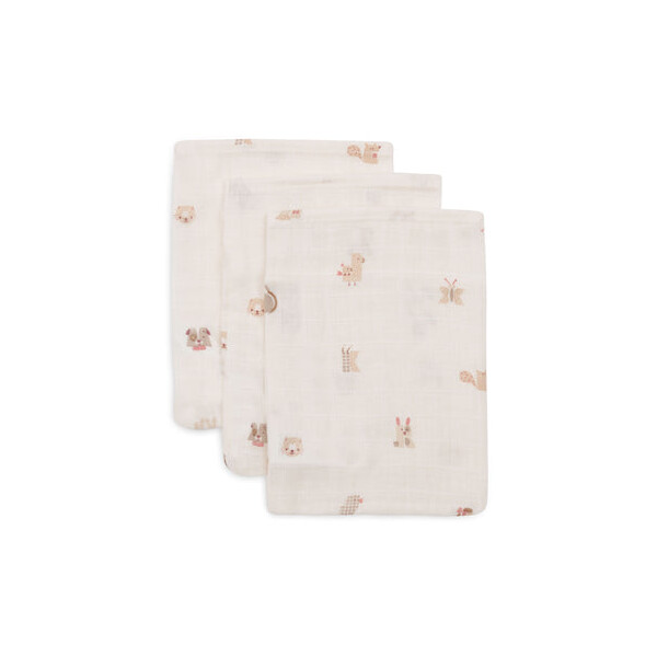 Jollein Waschlappen 3 Stück Animal Friends