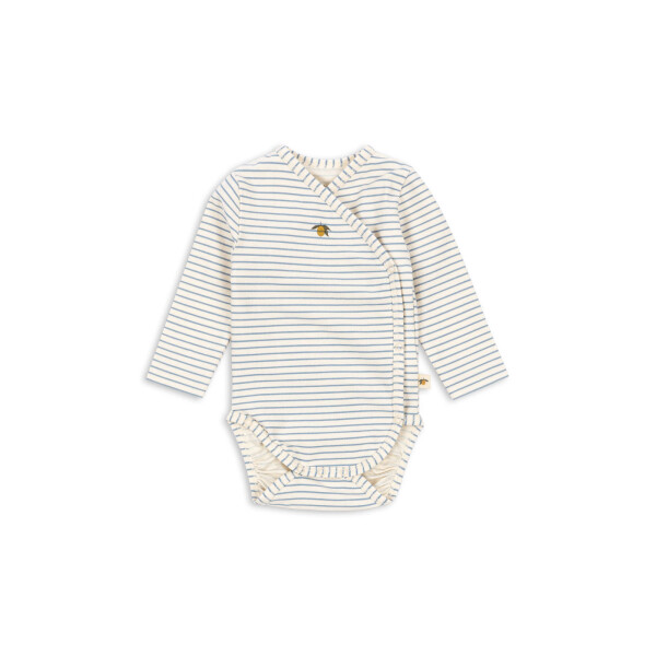 Konges Sløjd Wickelbody Langarm Bio Stripe Lemon