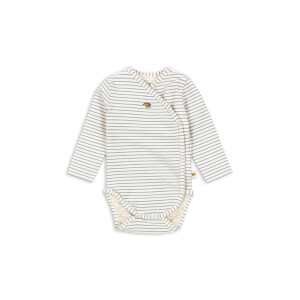 Konges Sløjd Wickelbody Langarm Bio Stripe Lemon