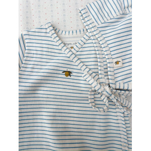 Konges Sløjd Wickelbody Langarm Bio Stripe Lemon