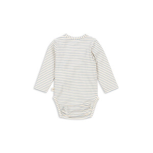 Konges Sløjd Wickelbody Langarm Bio Stripe Lemon