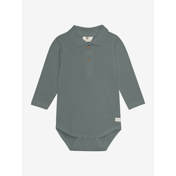 EN FANT Langarmbody mit Polokragen Balsam Green