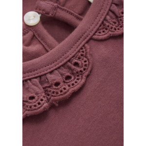 EN FANT Longsleeve mit Spitzenkragen Roan Rouge