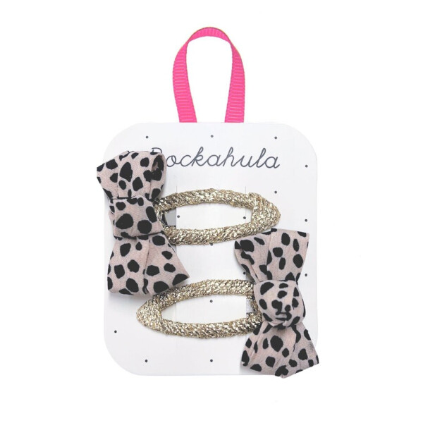 Rockahula Haarspangen 2 Stück Leopard Love Twisty Bow Clips