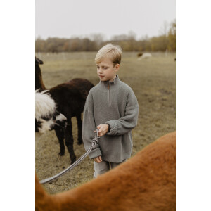 Leevje Chunky Knit Half-Zip Pullover