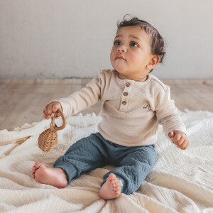 Your Wishes Baby Longsleeve MIni Waffle Peyote