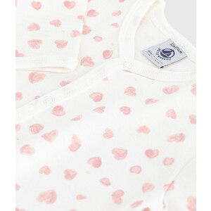 Petit Bateau Strampler ohne Füßchen aus Baumwolle Herzen