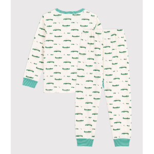 Petit Bateau Pyjama mit Krokodil-Motiv