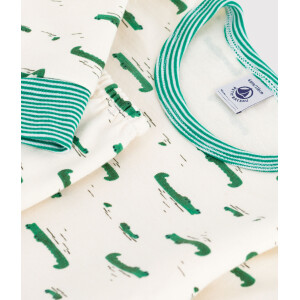 Petit Bateau Pyjama mit Krokodil-Motiv