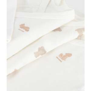 Petit Bateau Wickelbody Langarm Bio 3er Set Bären