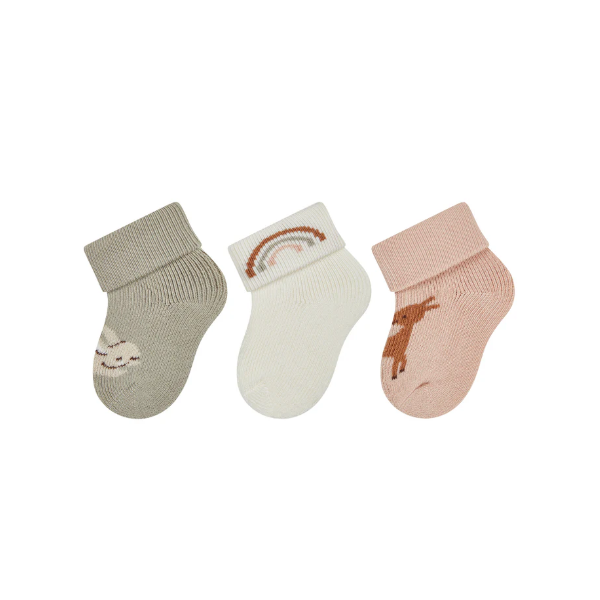 Sterntaler Newborn-Socken 3er Set Regenbogen/Hase