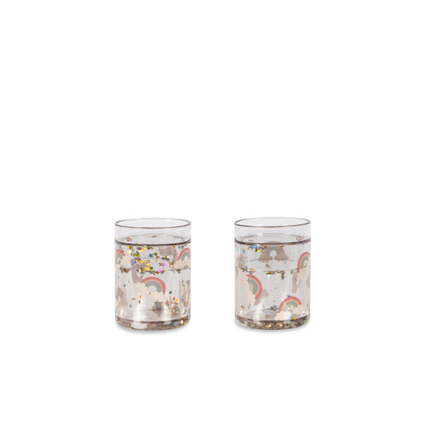 Konges Sløjd Glitzerbecher Rainbow  2er Set