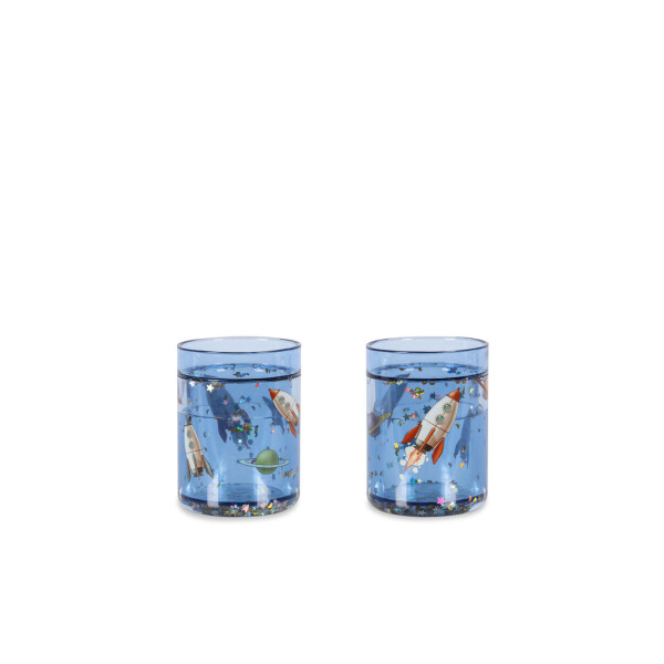 Konges Sløjd Glitzerbecher Outer Space  2er Set