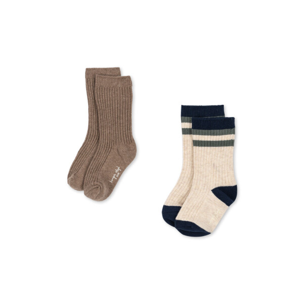 Konges Sløjd 2er Set Socken Rib Navy