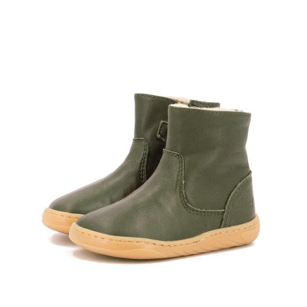 clic! Winterstiefel Leder dunkelgrün Wolle