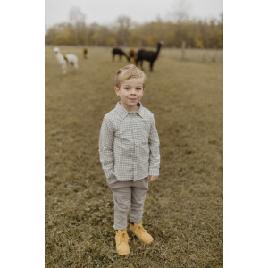 Leevje Kariertes Flanellhemd green