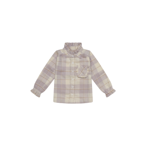 Leevje Flanellbluse Beige Lavendel