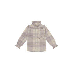 Leevje Flanellbluse Beige Lavendel