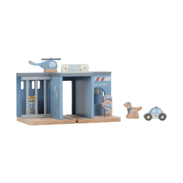Little Dutch Polizeistation aus Holz (Eisenbahn kompatibel)