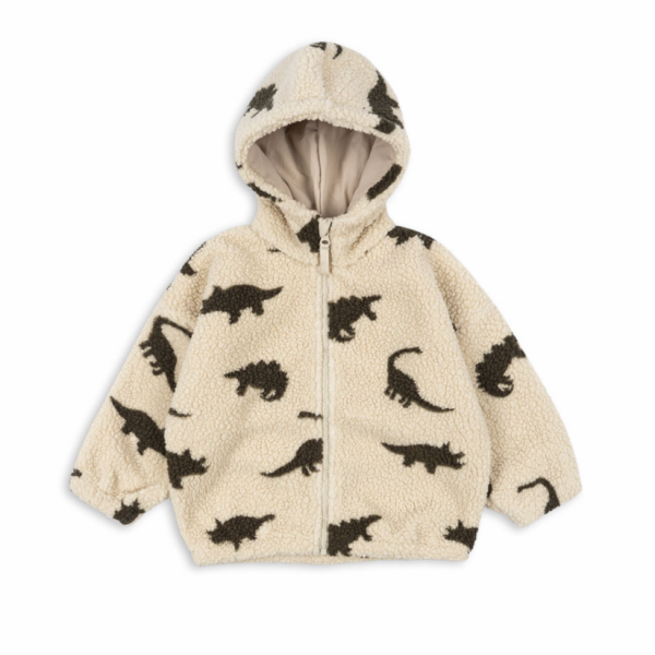 Konges Sløjd Teddyfleecejacke mit Kapuze Jody Dino