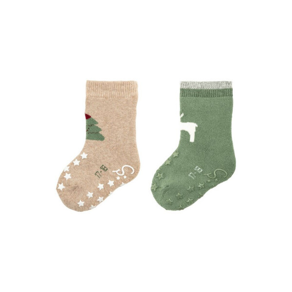 Sterntaler ABS-Krabbelsocken Doppelpack Weihnachten