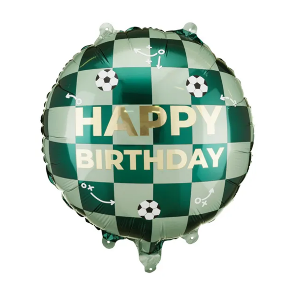PartyDeco Ballon Fußball Happy Birthday